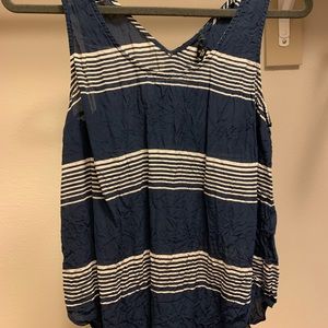 Lucky Brand navy striped blouse (S)